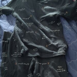 Carter's Black Pajama Set with Fun Prints